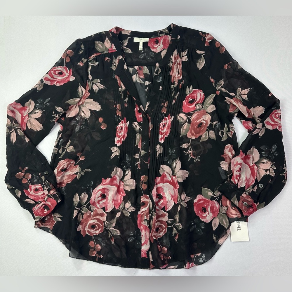 Joie silk floral blouse shirt size Small